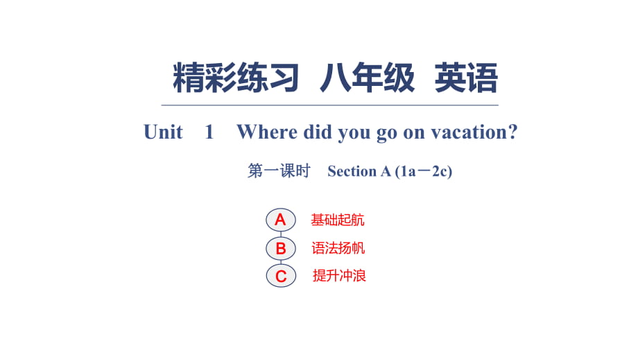 Unit　1　Where did you go on vacation？ 第一課時　Section A (1a－2c)_第1頁