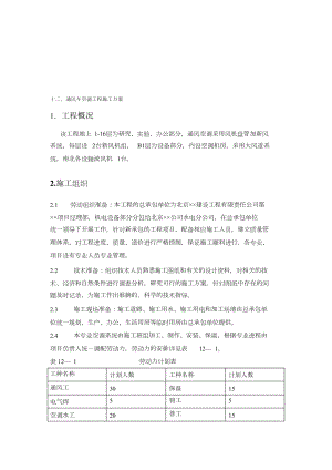 通風(fēng)與空調(diào)工程施工方案 (2)（完整版）