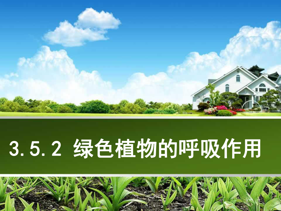 352《綠色植物的呼吸作用》課件_第1頁(yè)