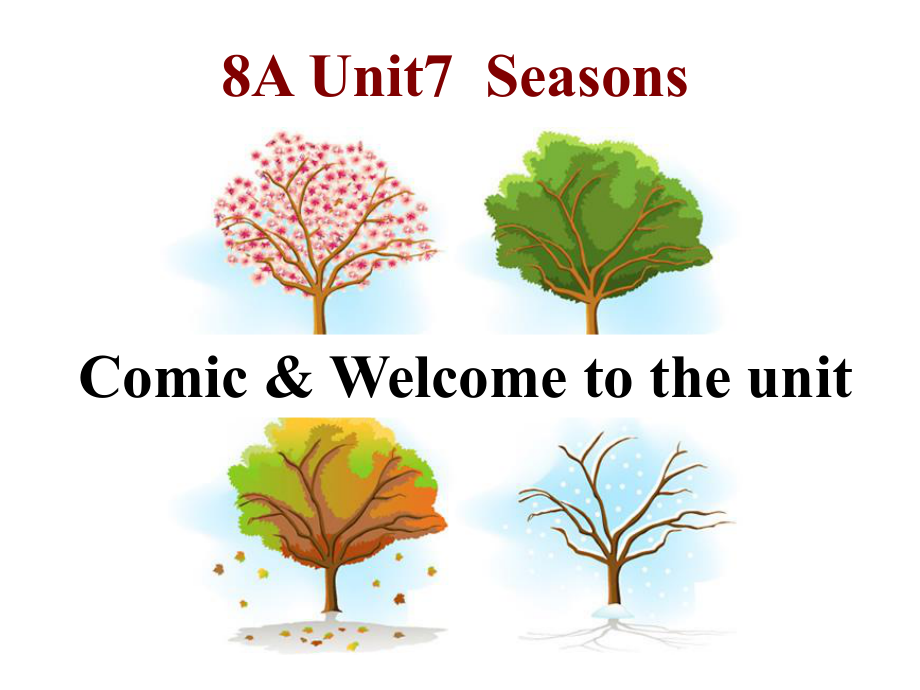 译林牛津版 8A Unit 7welcome to the unit 公开课教学课件_第1页