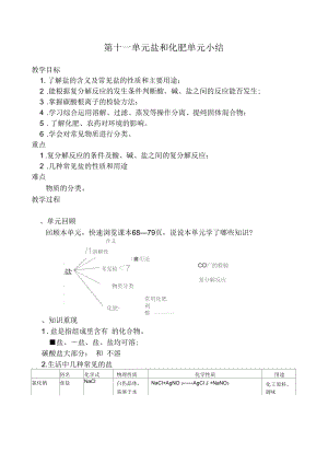 《第十一單元鹽和化肥》復習課