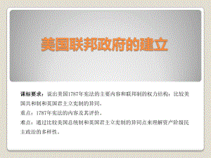 人教版必修一第三單元第8課 美國(guó)聯(lián)邦政府的建立課件 (共18張PPT)