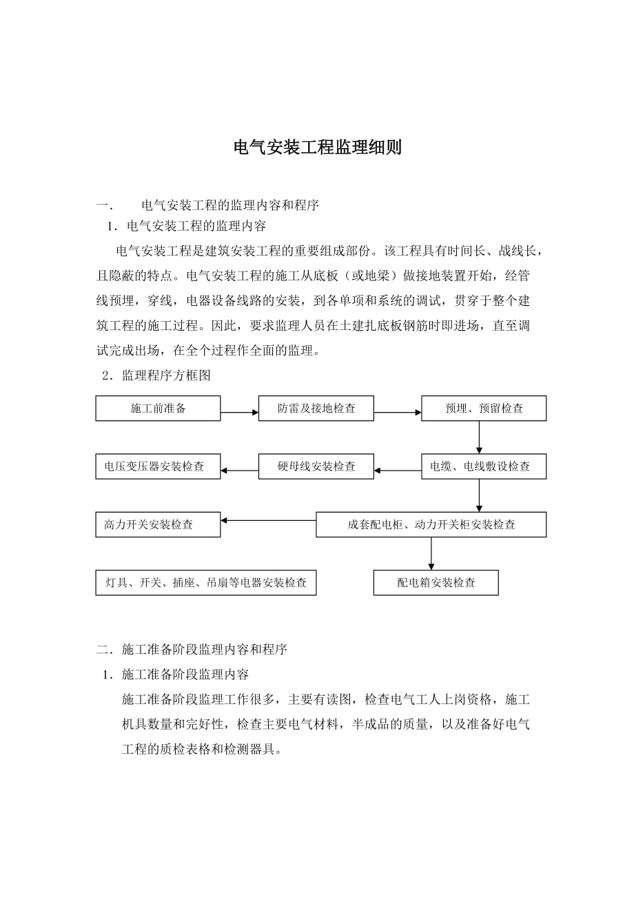 电气安装工程监理细则4628143541_第1页