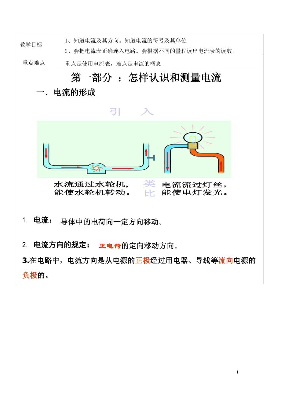 41 初三-物理-怎樣認(rèn)識(shí)和測(cè)量電流 探究串、并聯(lián)電路中的電流_第1頁(yè)