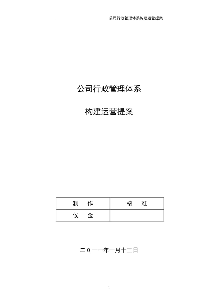 公司行政管理体系构建运营提案_第1页