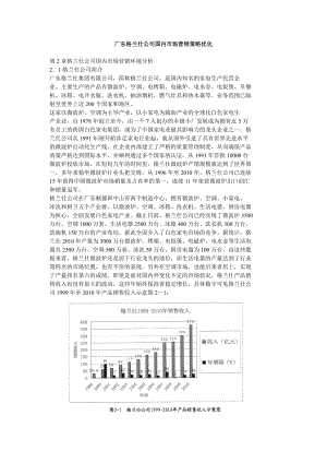 廣東格蘭仕公司國內(nèi)市場營銷策略優(yōu)化