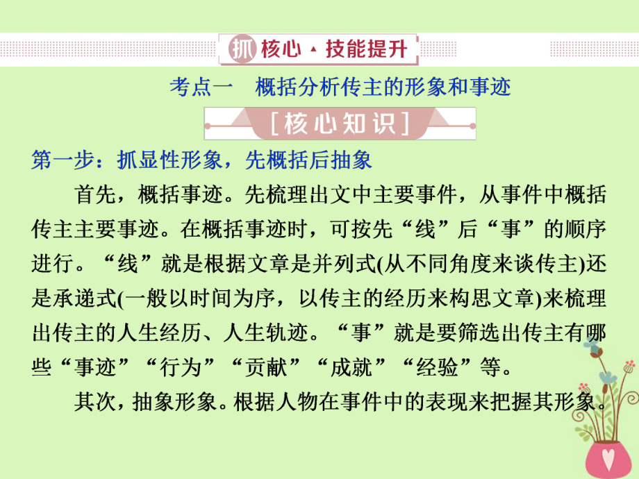 語文第三部分 實用類文本閱讀 二 傳記閱讀 2 抓核心技能提升 新人教版_第1頁