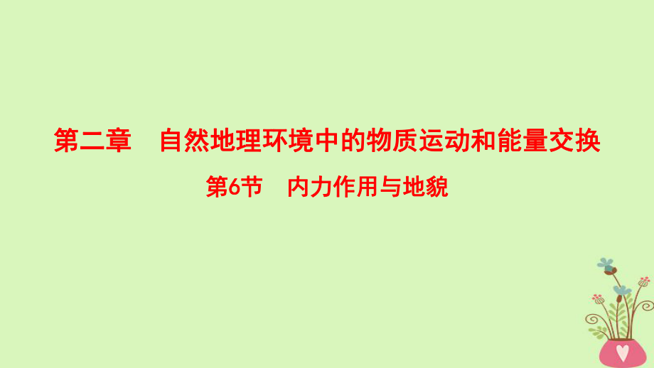 地理第2章 自然地理環(huán)境中的物質(zhì)運動和能量交換 第6節(jié) 內(nèi)力作用與地貌 中圖版_第1頁