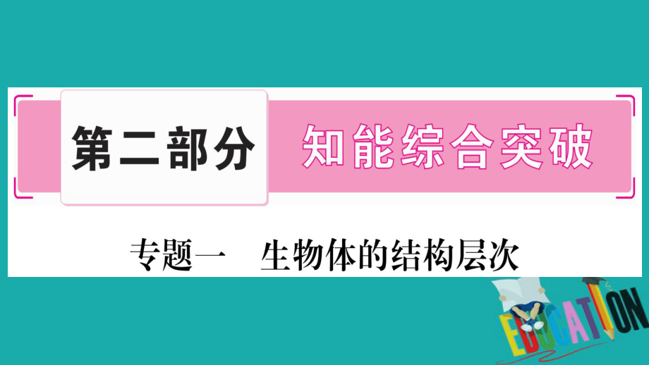 生物總知能綜合突破 1 生物的結(jié)構(gòu)層次_第1頁