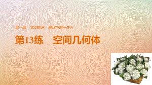 數(shù)學(xué)第一篇 求準(zhǔn)提速 基礎(chǔ)小題不失分 第13練 空間幾何體 文