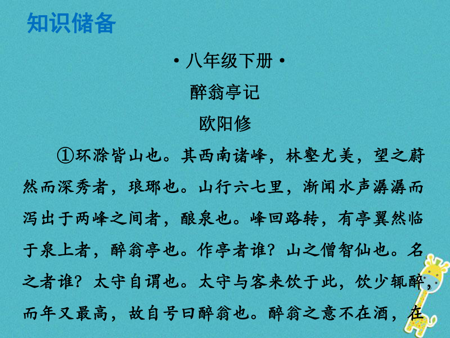 語(yǔ)文總解讀 閱讀理解 第一章 文言文閱讀 第一節(jié) 課內(nèi)文言文閱讀 八下 醉翁亭記_第1頁(yè)