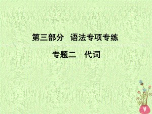 英語第3部分 語法專項專練 2 代詞 新人教版