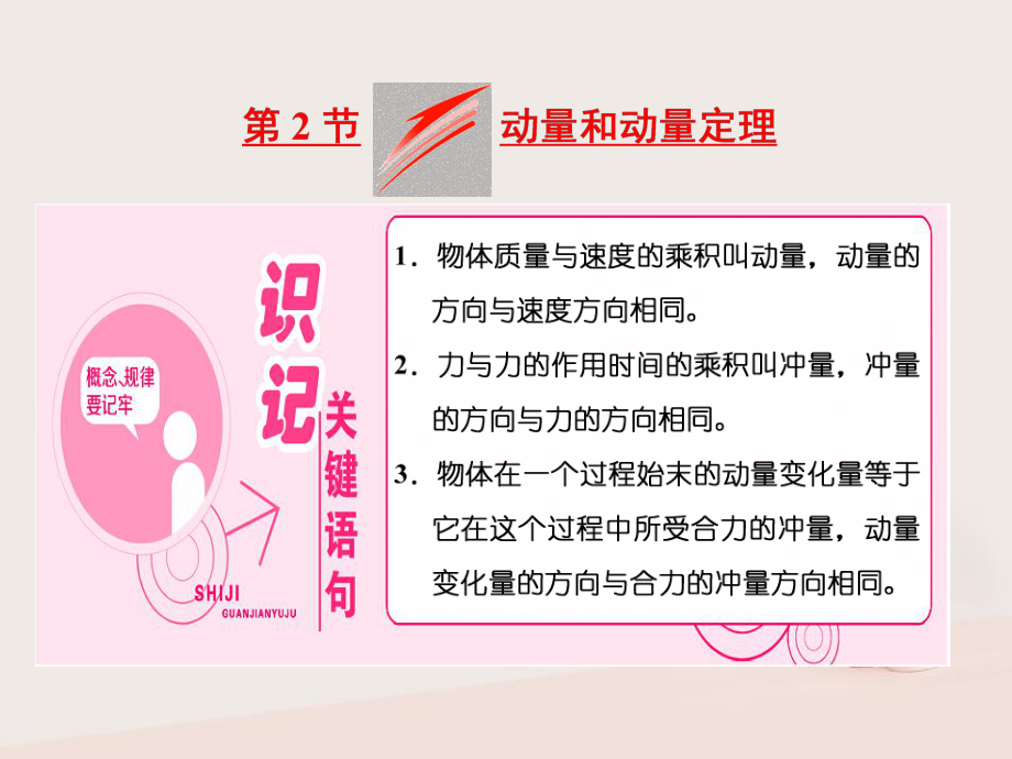 物理 第十六章 動量守恒定律 第2節(jié) 動量和動量定理 新人教版選修3-5_第1頁