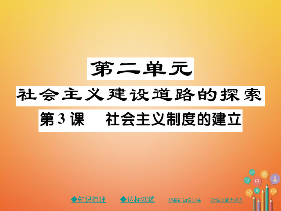 八年級歷史下冊 第三課 社會主義制度的建立 川教版_第1頁