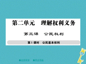 八年級(jí)道德與法治下冊(cè) 第二單元 理解權(quán)利義務(wù) 第三課 公民權(quán)利 第1框 公民基本權(quán)利 新人教版