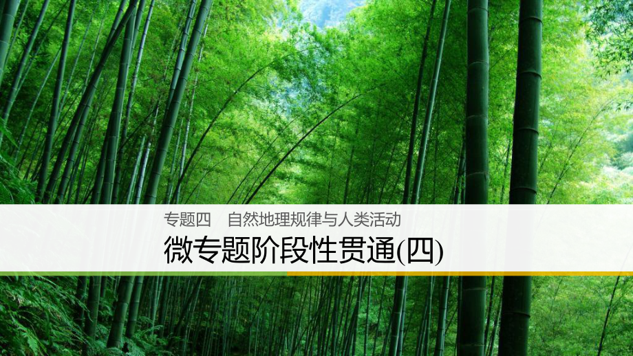 高三地理四 自然地理规律与人类活动 微阶段性贯通（四） 新人教版_第1页