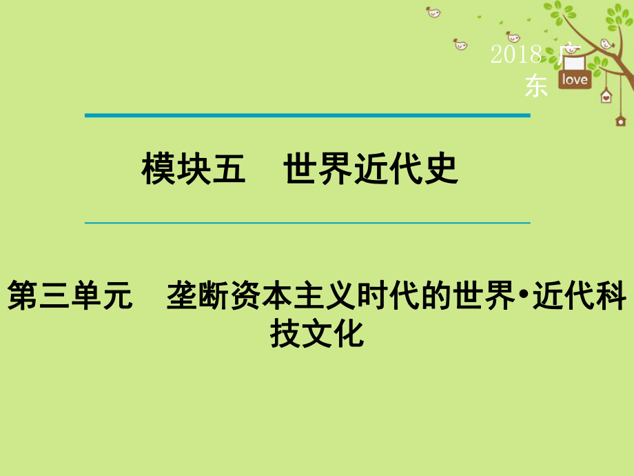 歷史第1輪 單元過關(guān) 夯實基礎 晚誦 模塊5 世界近代史 第3單元 壟斷資本主義時代的世界 近代科技文化_第1頁