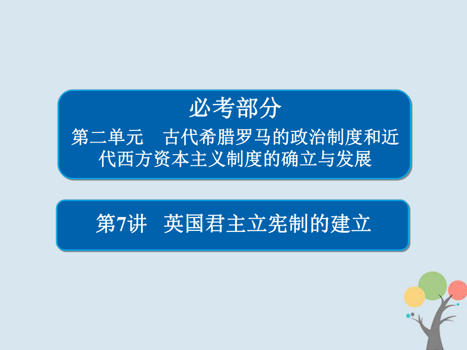 歷史第二單元 古代希臘羅馬的政治制度和近代西方資本主義制度的確立與發(fā)展 7 英國君主立憲制的建立 新人教版_第1頁