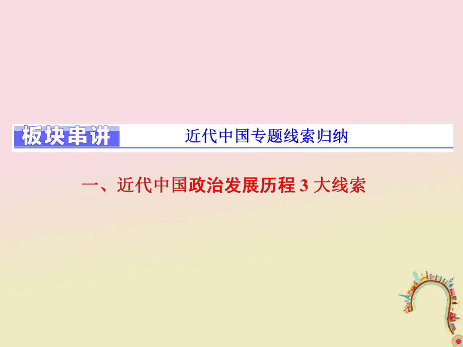 歷史板塊二 強(qiáng)權(quán)沖擊下的近代中國 板塊串講 近代中國線索歸納_第1頁