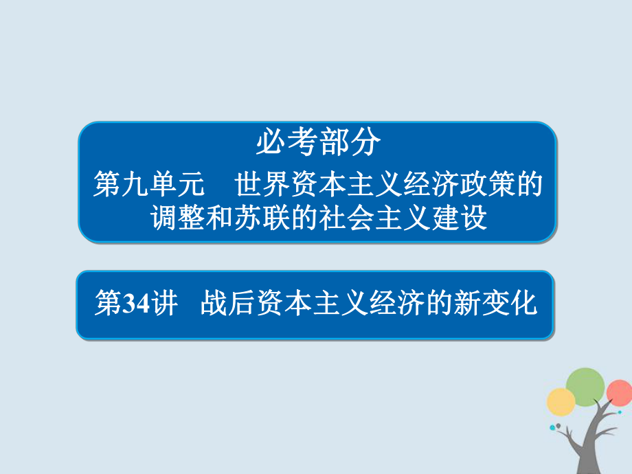 歷史第九單元 世界資本主義經(jīng)濟政策的調(diào)整和蘇聯(lián)的社會主義建設(shè) 34 戰(zhàn)后資本主義經(jīng)濟的新變化 新人教版_第1頁