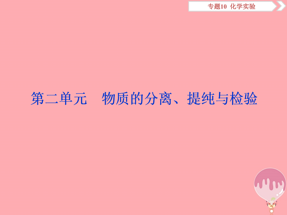 化學(xué)總10 化學(xué)實驗 第二單元 物質(zhì)的分離、提純與檢驗 蘇教版_第1頁