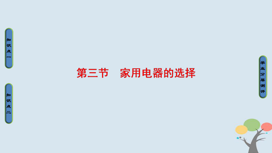 物理 第4章 家用電器與日常生活 第3節(jié) 家用電器的選擇 粵教版選修1-1_第1頁