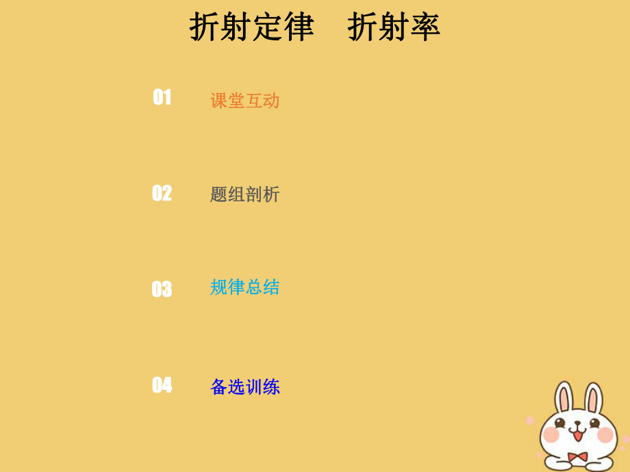 物理總選考部分 機(jī)械振動 機(jī)械波 光 電磁波 相對論簡介 14-3-1 強(qiáng)化 折射定律　折射率_第1頁