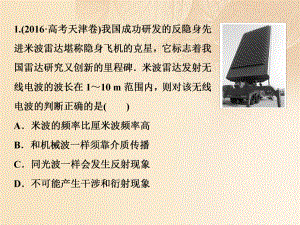 物理第十四章 機械振動與機械波光電磁波與相對論 第五節(jié) 電磁波 相對論簡介隨堂達標鞏固落實