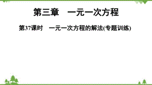 人教版數(shù)學七年級上冊 第3章第37課時　一元一次方程的解法(專題訓練)