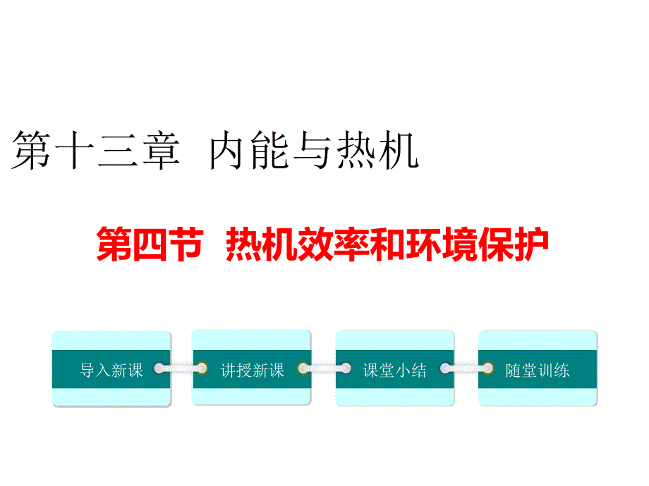 九年级物理全册第十三章第四节热机效率和环境保护课件(新版)沪科版_第1页