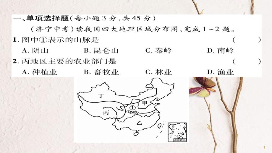 八年级地理下册 第9、10章达标测试课件 （新版）新人教版_第1页