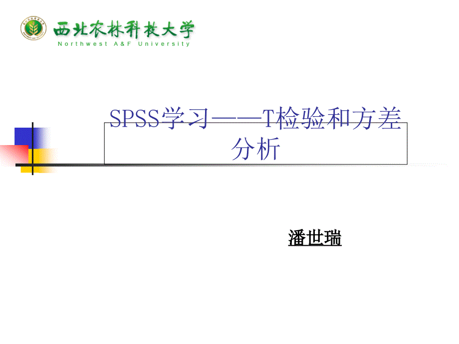 使用SPSS做t检验和方差分析概要课件_第1页