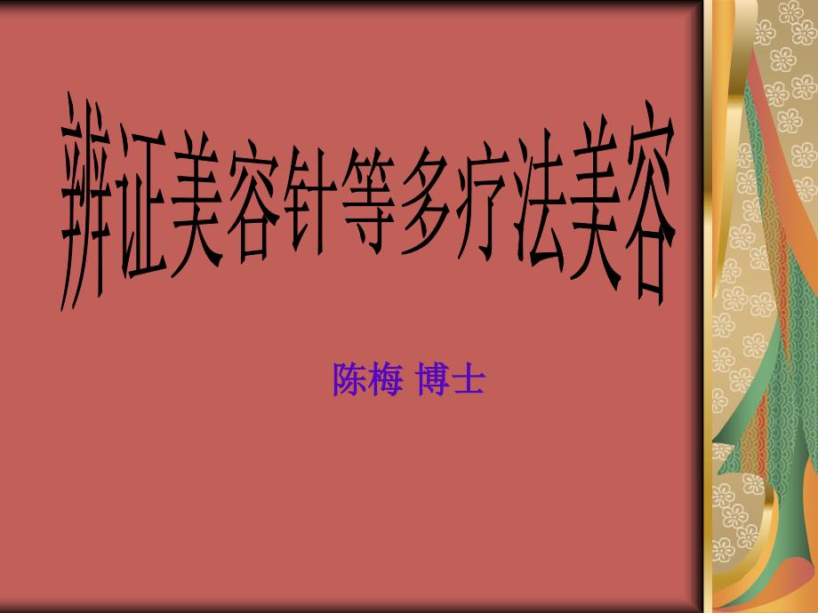 辨证美容针等多疗法美容课件_第1页