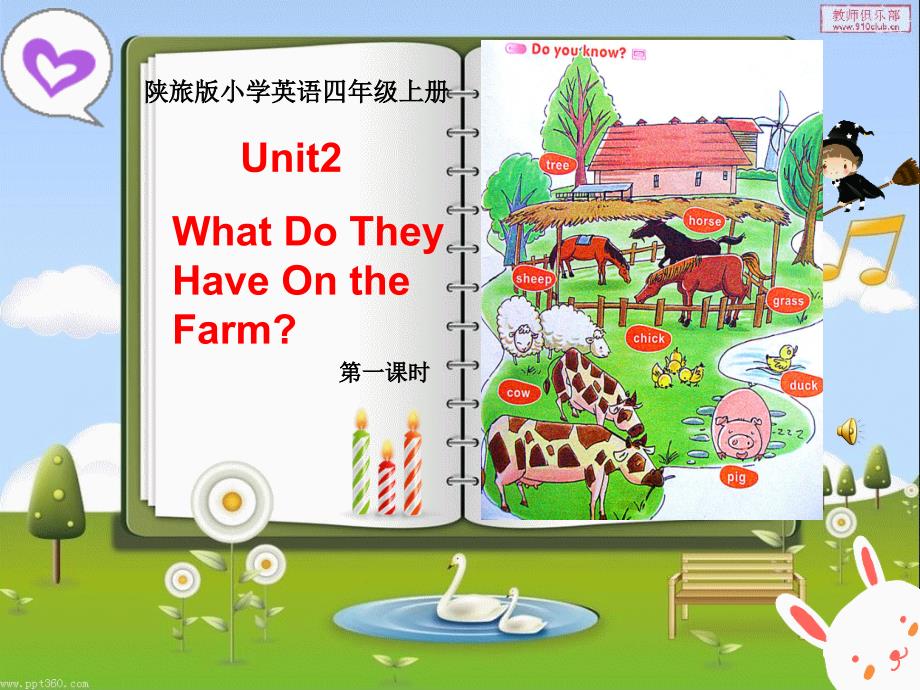 陕旅版四年级英语上册Unit2-What-Do-They-Have-on-the-Farm第一课时ppt课件_第1页