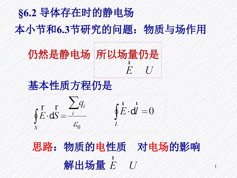 清华大学物理学概论第6章恒定电场和恒定磁场5(导体)_第1页