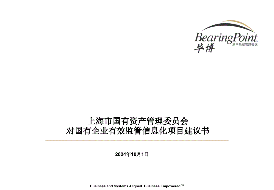 国有资产管理委员会对企业监管信息化项目建议书_第1页