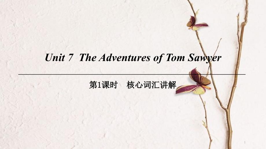 （广州沈阳通用）九年级英语上册 Module 4 A taste of literature Unit 7 The Adventures of Tom Sawyer（第1课时）核心词汇讲解课件 牛津深圳版_第1页