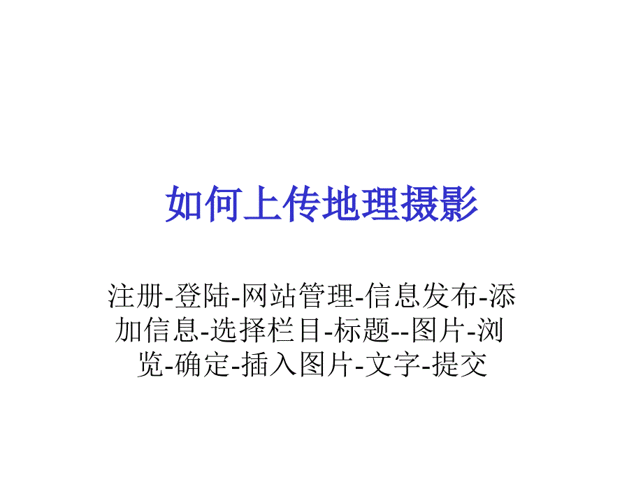 如何上传地理摄影_第1页