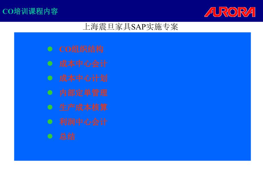 上海震旦家具SAP实施专案_第1页