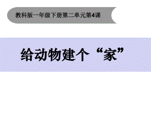 小學(xué)科學(xué)一年級：《給動物建個“家”》課件1