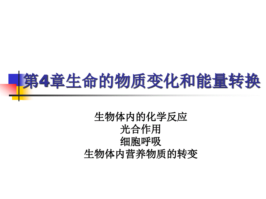 第4章生命的物质变化和能量转换 知识梳理1_第1页