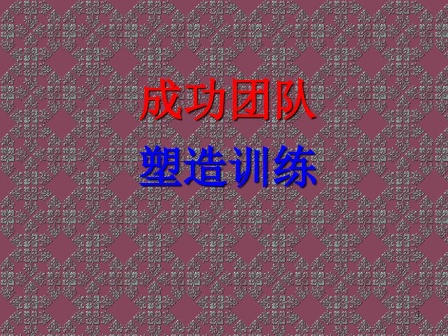 成功团队塑造及训练_第1页