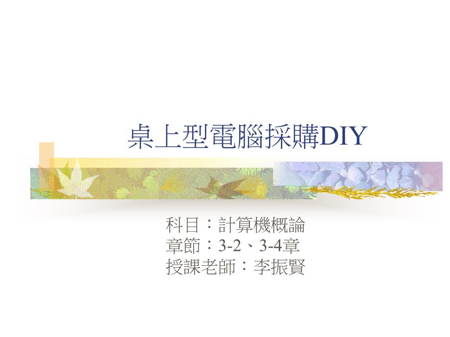 桌上型電腦採購DIY_第1页