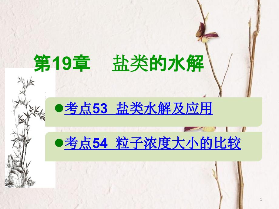 600分考点 700分考法（A版）2019版高考化学总复习 第19章 盐类的水解课件_第1页