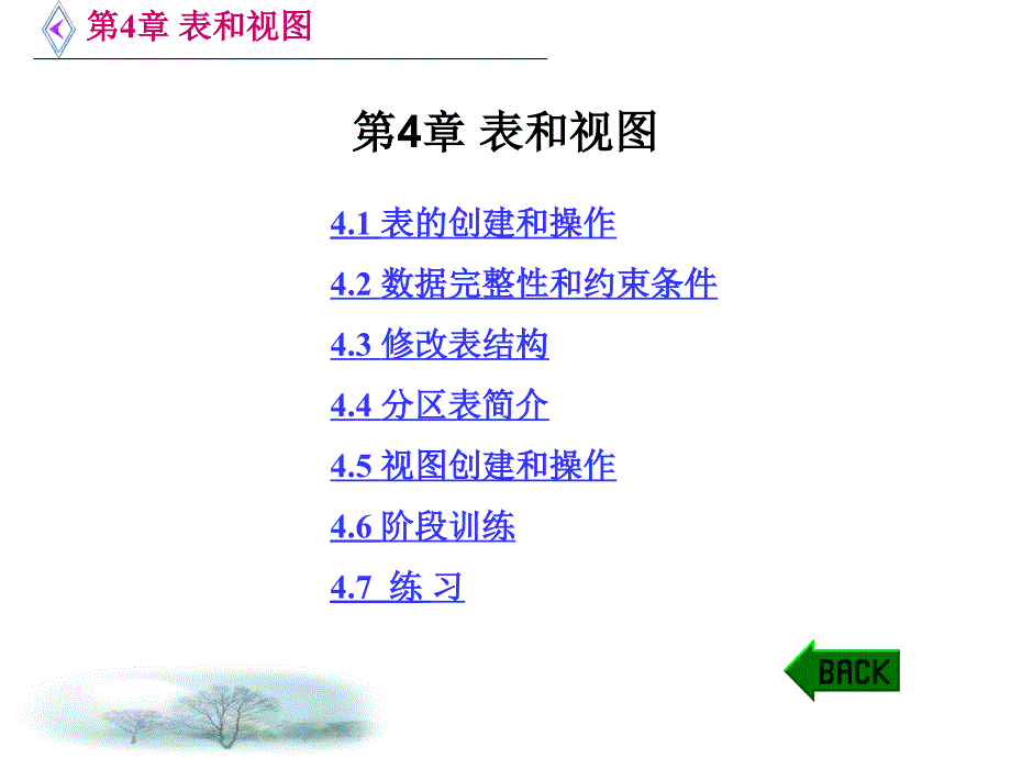 sql实例教程+ppt课件-第4章-表和视图_第1页