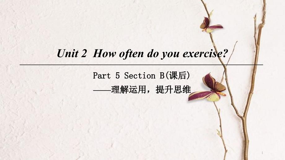 八年级英语上册 Unit 2 How often do you exercise Part 5 Section B（课后）课件 （新版）人教新目标版_第1页