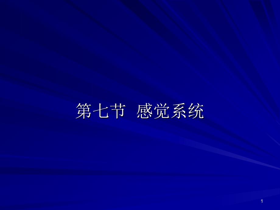 感觉系统PPT演示课件_第1页