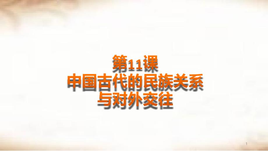 部编版历史选择性必修一第11课中国古代的民族关系与对外交往课件(35张)_第1页