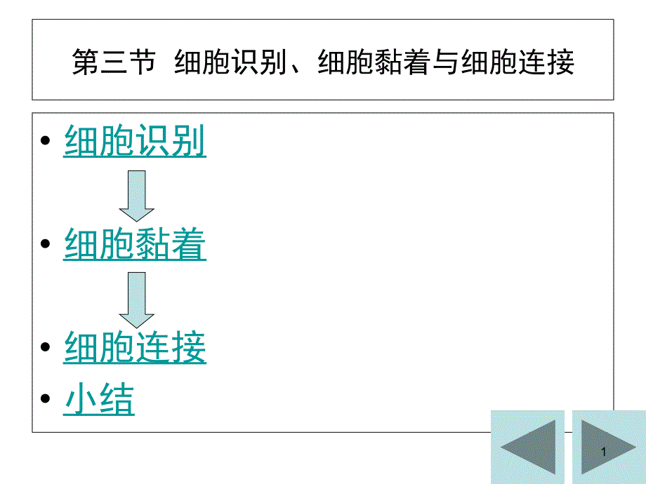 细胞识别、细胞黏着与细胞PPT演示课件_第1页