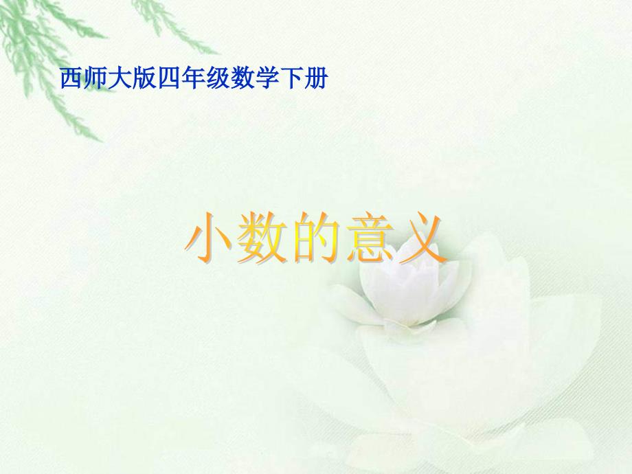 西师大版四年下《小数的意义》课件_第1页